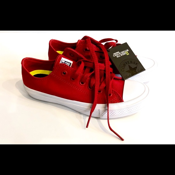 converse with lunarlon red